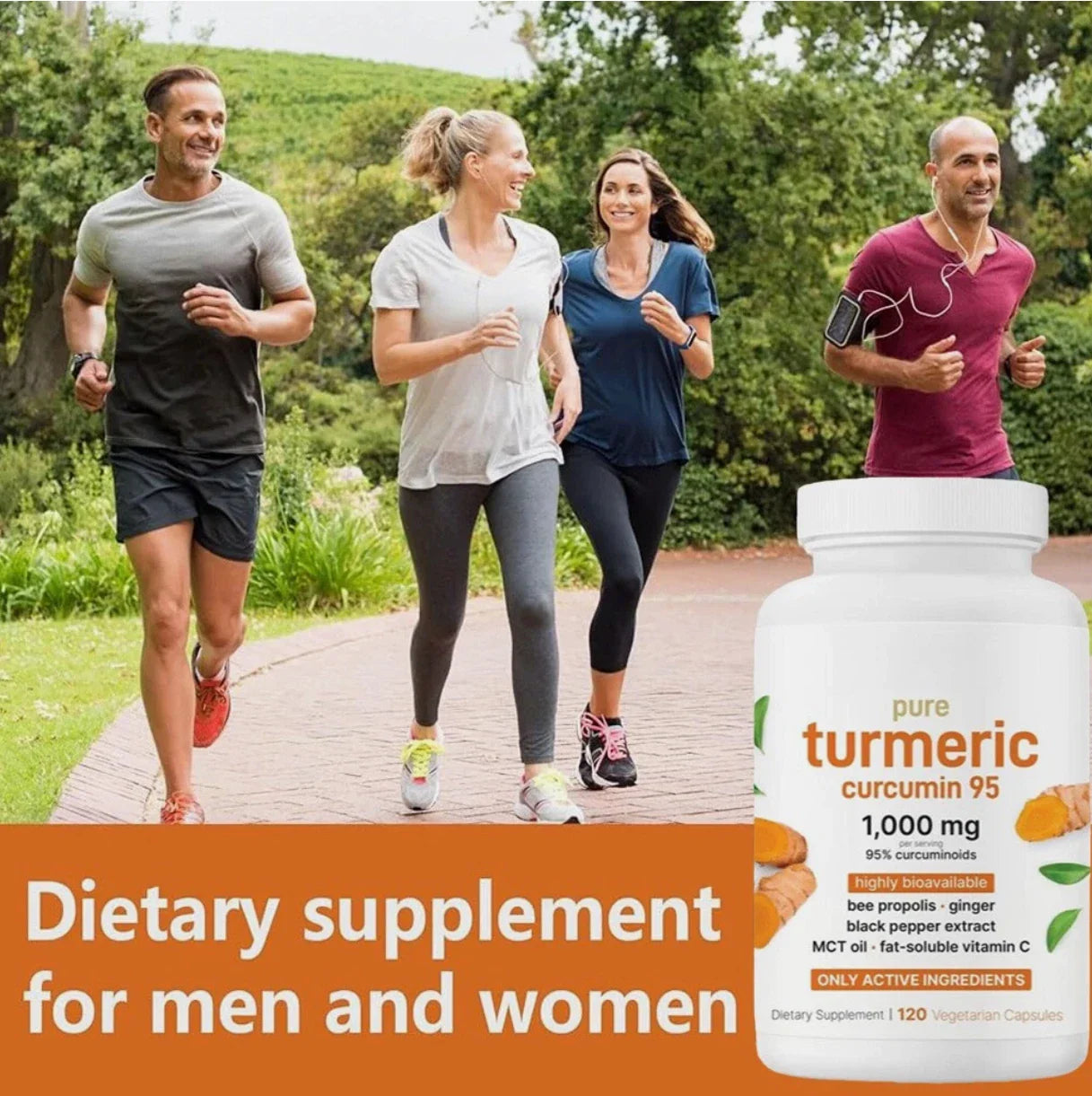 Turmeric Curcumin - 1,000mg | Curcuminoids with Black Pepper & MCT Oil