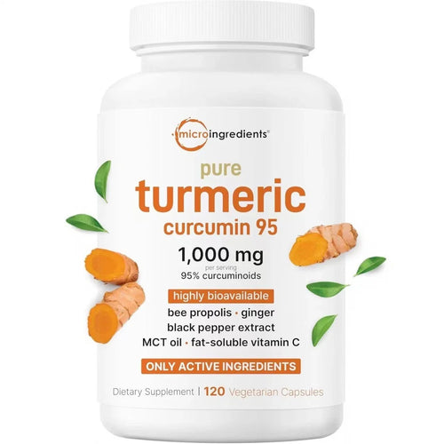 Turmeric Curcumin - 1,000mg | Curcuminoids with Black Pepper & MCT Oil